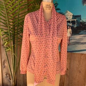 Vintage Center Stage Blush Paisley Blouse
